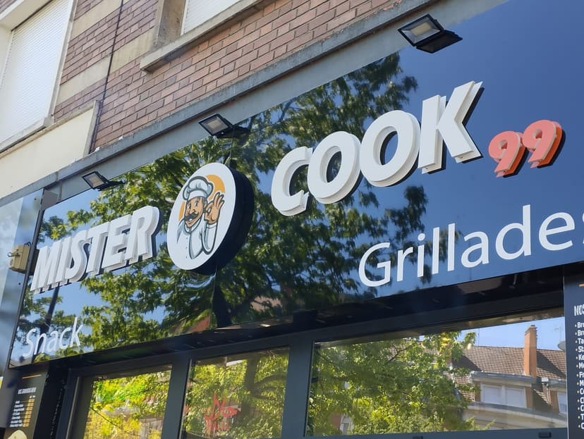 Photo de la réalisation : Enseigne 'Mister Cook 99'